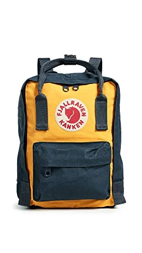 Backpacks with side pockets-Fjallraven - Kanken Mini Backpack - Navy/Warm Yellow