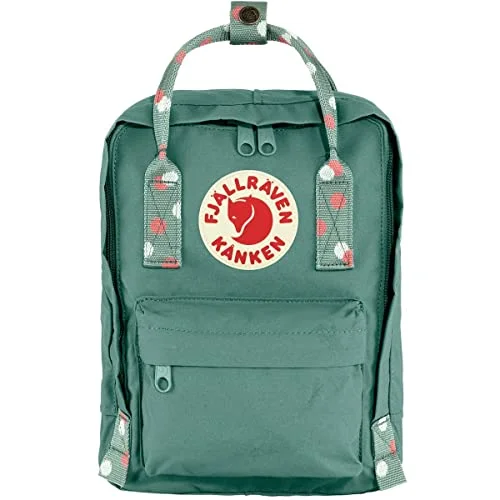 Backpacks for budget travelers-Fjallraven - Mini Kanken Backpack - Frost Green/Confetti