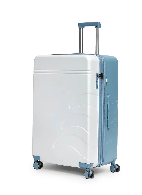 Suitcase with multiple compartments-Flowe | Blue | Large Hard Luggage