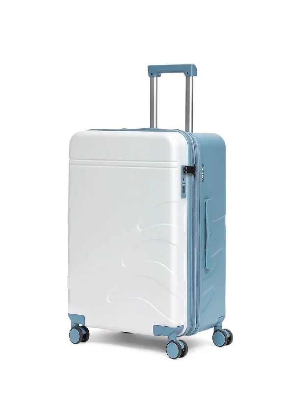 Stylish suitcase-Flowe | Blue | Medium Hard Luggage