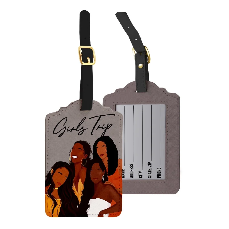 Suitcase for frequent flyers-Girl Trip Luggage Tag Set