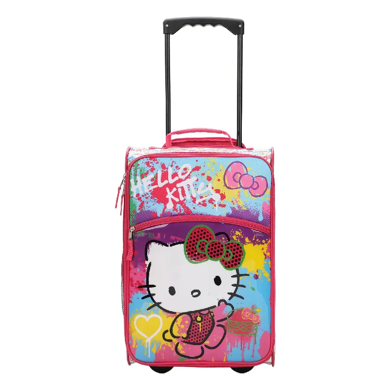 Outdoor travel suitcase-Hello Kitty Paint Splatter 18" Kids Suitcase