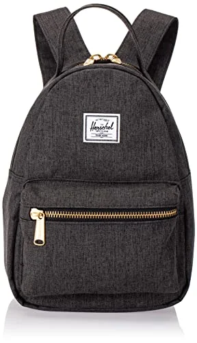 Backpacks with multiple compartments-Herschel - Nova Backpack - Black Crosshatch - Mini 9L