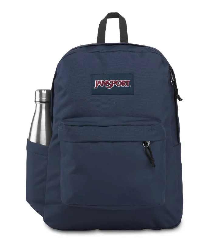 Backpacks with adjustable padding-JanSport SuperBreak Backpack - Navy