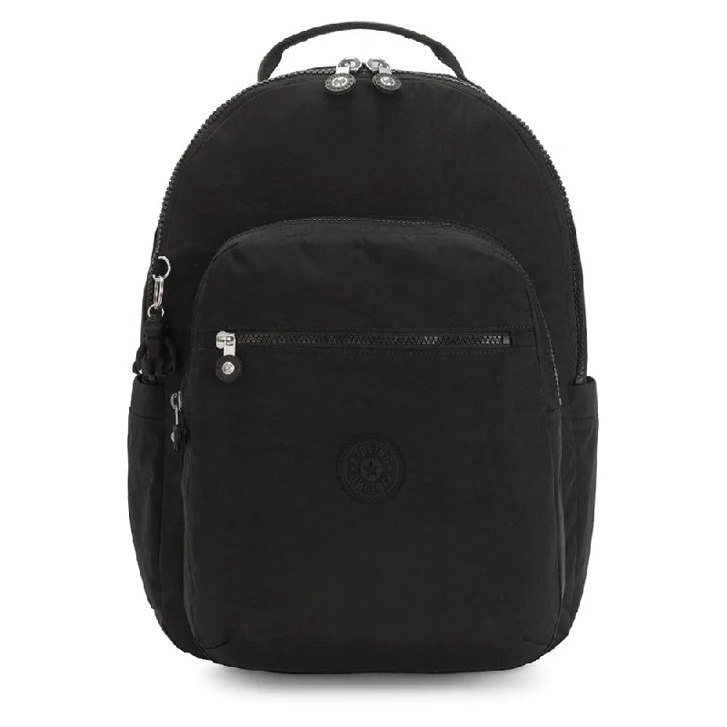 Backpacks with fold-down front-Kipling Seoul Large 15" Laptop Backpack - True Black 2