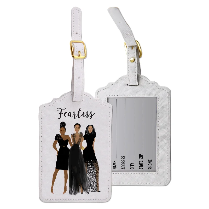 Suitcase for short vacations-FEARLESS LUGGAGE TAG SET