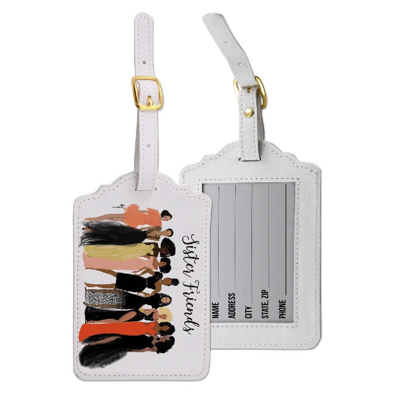 Breathable suitcase-SISTER FRIENDS LUGGAGE TAG SET