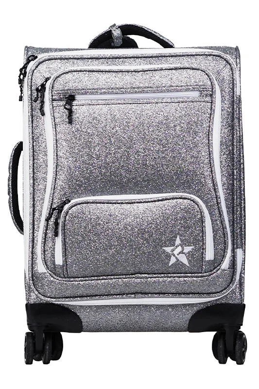 Stylish suitcase for girls-Moonstruck Rebel Dream Luggage with White Zipper