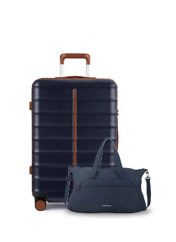 Suitcase with wheels-Odyssey & Float Duffle Combo | Ocean Blue | Large Hard Luggage & Duffle