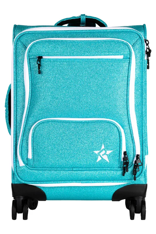 Travel suitcase for weekend travel-Pixie Dust Rebel Dream Luggage with White Zipper