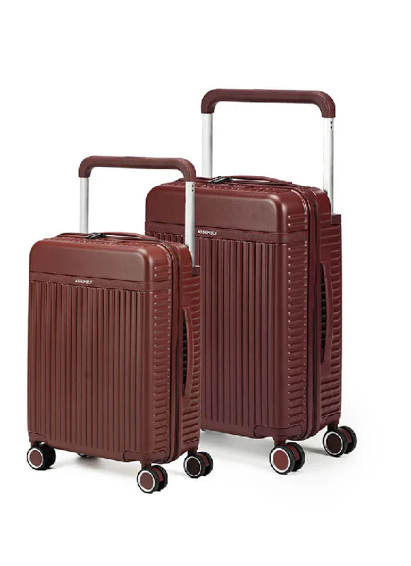 Travel suitcase for short getaways-Rover Combo | Wine | Cabin+Medium Hard Luggage