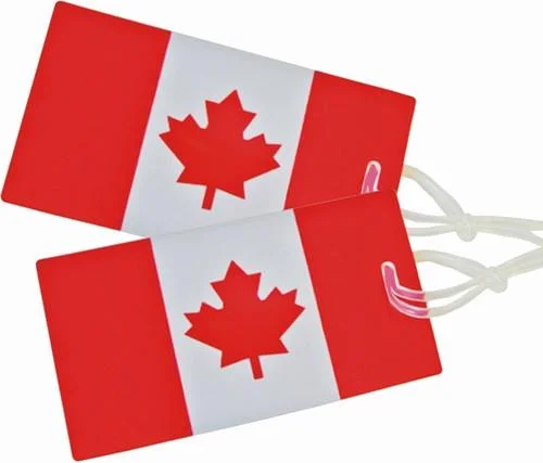 Suitcase for mountain trips-Samsonite Canadian Flag Luggage Tag - 2 Pack