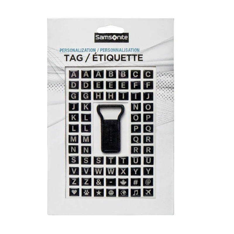 Suitcase for frequent travelers-Samsonite Personalization Luggage Tag with Stickers