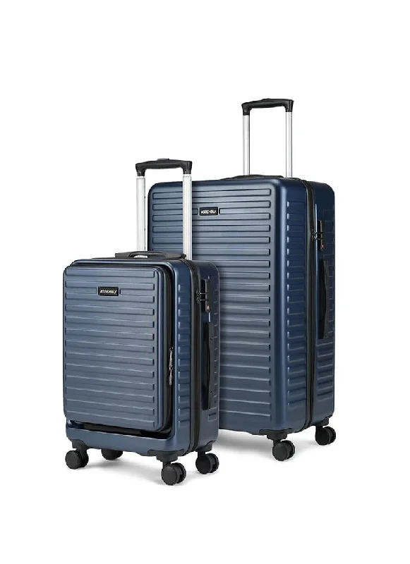 Suitcase with combination lock-StarkPro Combo | Blue | CabinPro+Large Hard Luggage