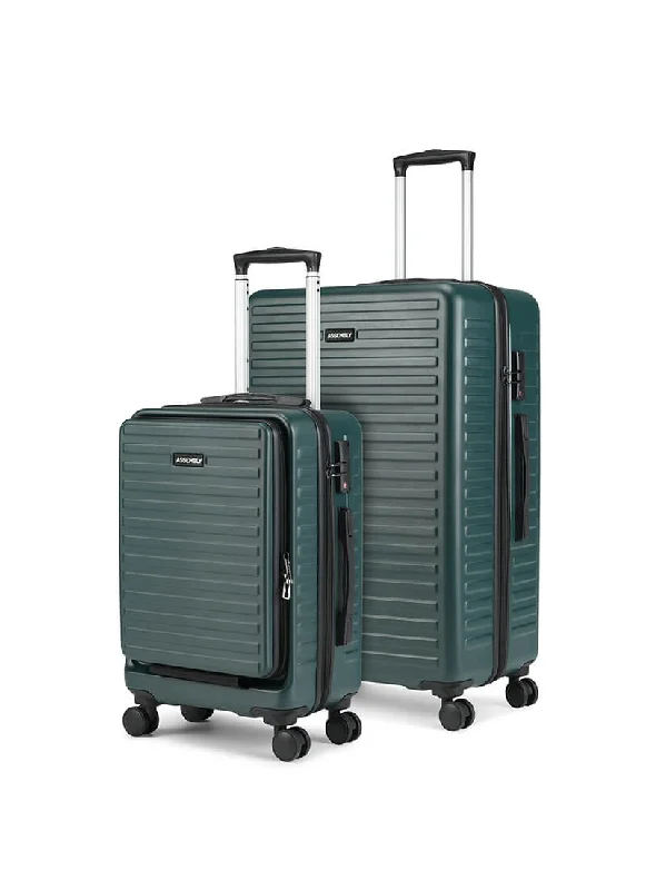 Water-resistant suitcase-StarkPro Combo | Green | CabinPro+Large Hard Luggage