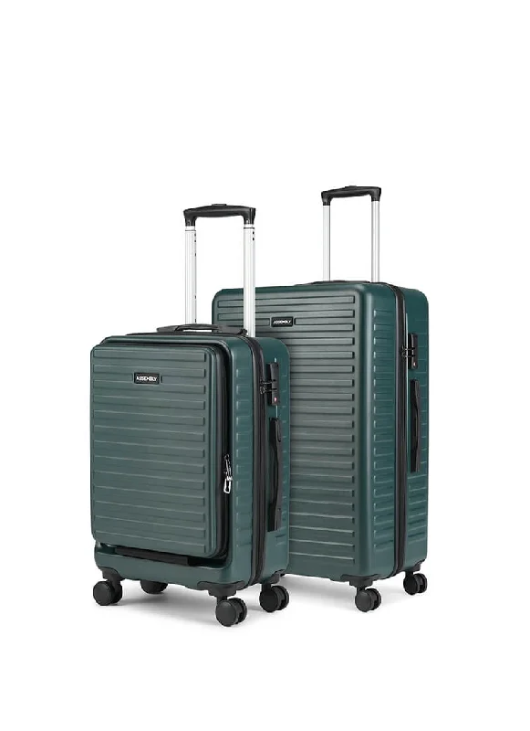 Suitcase for adventure travel-StarkPro Combo | Green | CabinPro+Medium Hard Luggage