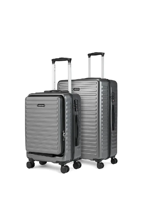 Travel suitcase under 100-StarkPro Combo | Grey | CabinPro+Medium Hard Luggage