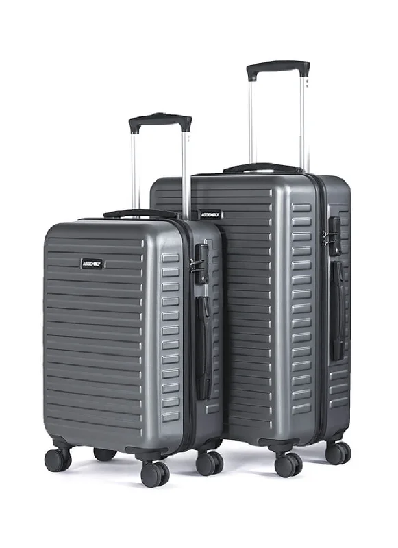 Suitcase with hidden compartment-Stark Combo | Grey | Cabin+Medium Hard Luggage