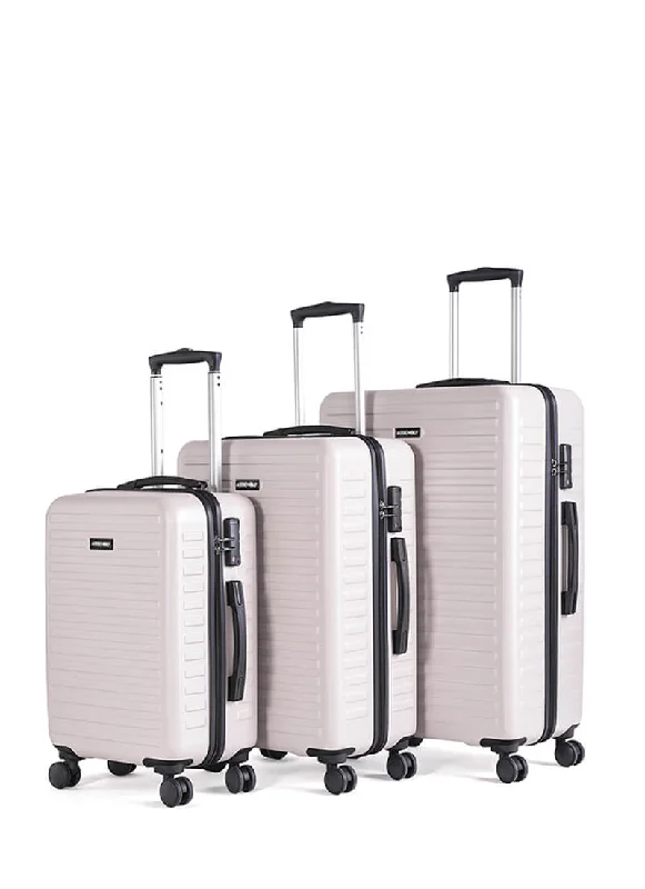 Suitcase for long journeys-Stark Combo | Ivory | Set of 3 Luggage