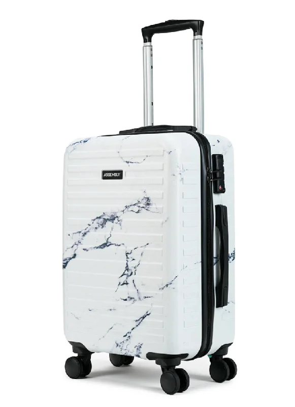 Suitcase for adventure vacations-Stark | Marble Print | Cabin Hard Luggage