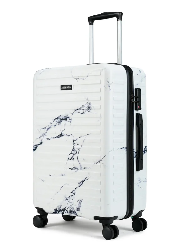 Travel suitcase for nature travel-Stark | Marble Print | Medium Hard Luggage