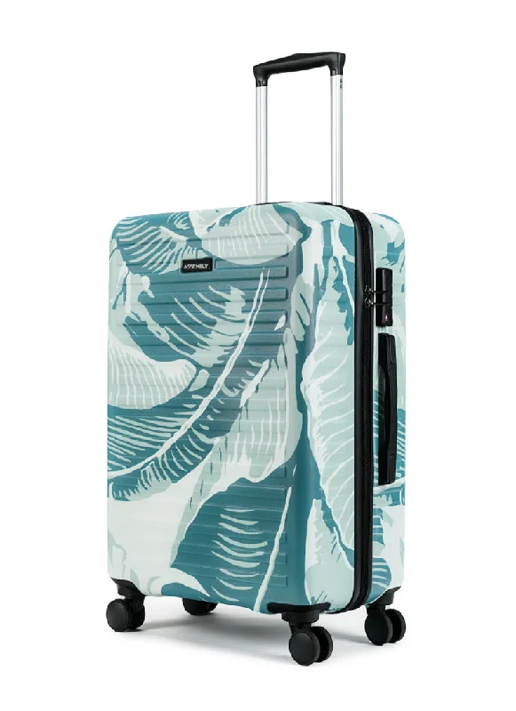 Small suitcase for girls-Stark | Tropical Print | Medium Hard Luggage