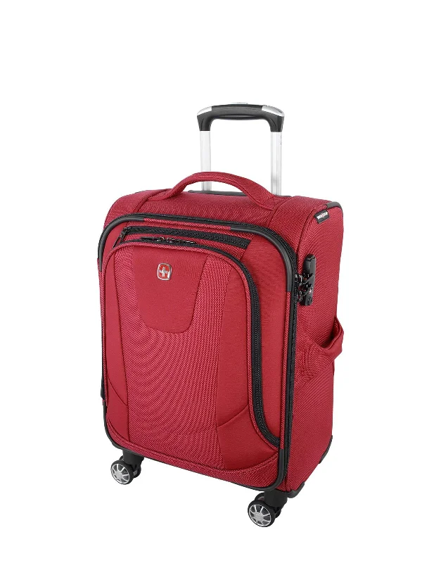 Travel suitcase with pockets-Swiss Gear Neo Lite 3 Carry-On Poly Spinner Luggage