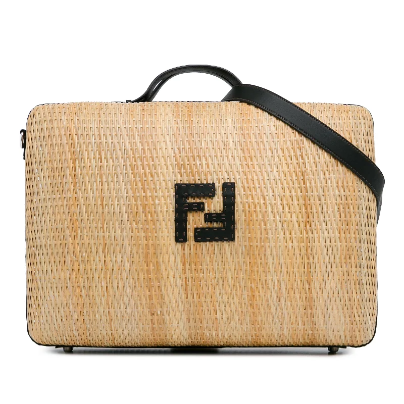 Handbag price drop-Tan Fendi Rattan Travel Bag