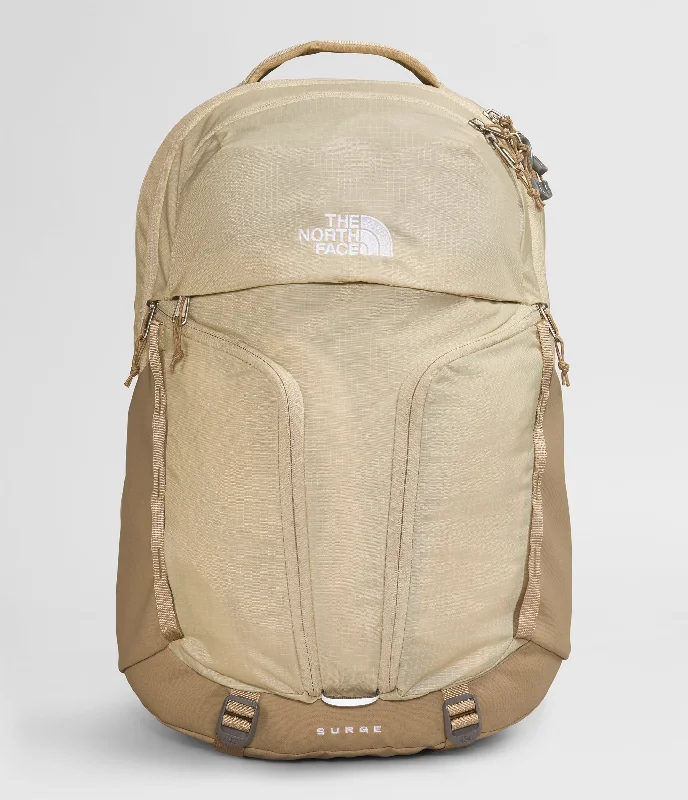 Backpacks for city travelers-The North Face Women's Surge Backpack - Gravel/Khaki Stone