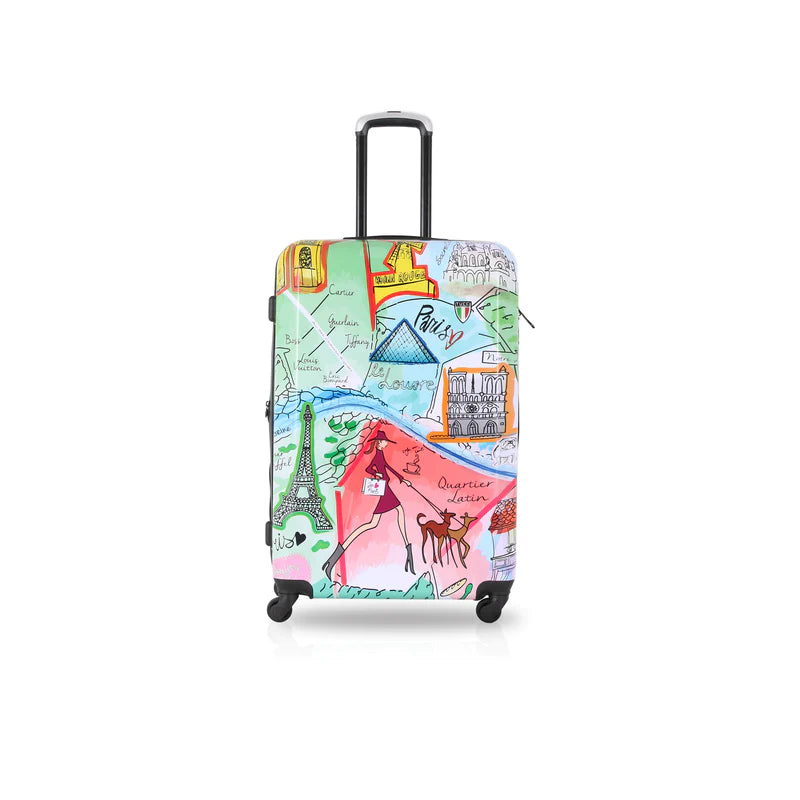 Suitcase for high-altitude travel-Tucci J'AIME PARIS 24" Hardside Luggage