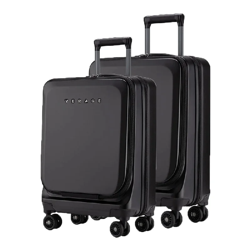 Soft shell suitcase-Verage Leader II Hardside Anti-Bacterial Luggage 2 Piece Set (19" + 25")