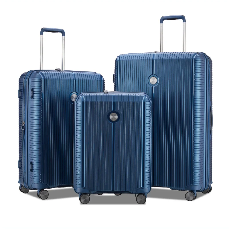 Hard shell suitcase-Verage Rome Hardside Expandable Luggage 3 Piece Set (19" + 24" + 28")