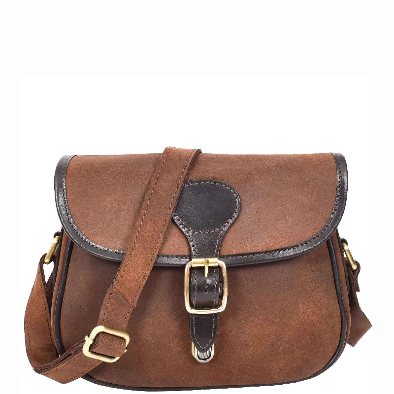 Handbag snowboarding style-Womens Classic Saddle Bag Leather Oily Brown Shoulder Handbags Penny