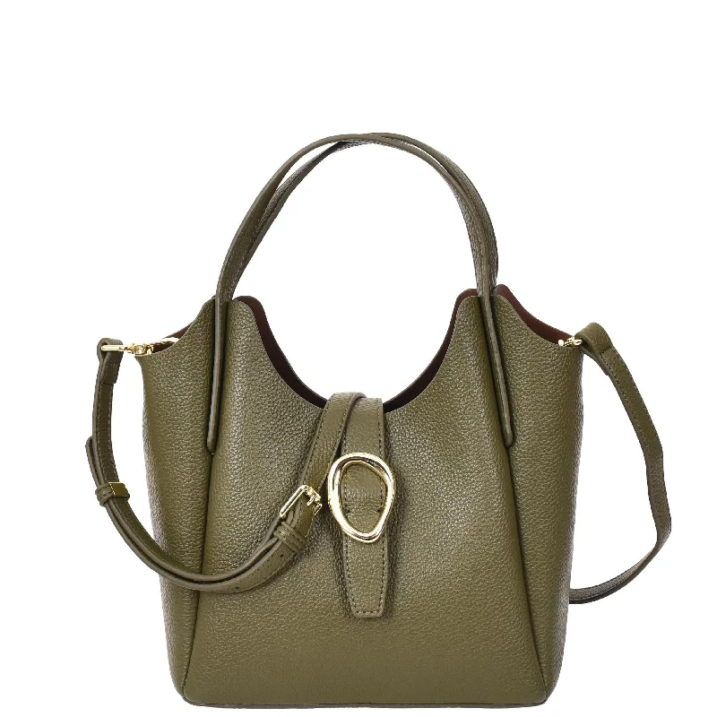 Handbag conference bag-Womens Faux Leather Small Handbag Jasmine Olive