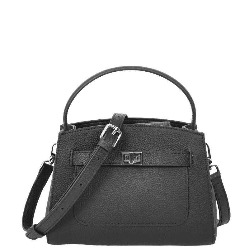 Handbag freelancer essential-Womens Leather Top Handle Small Bag Lydia Black