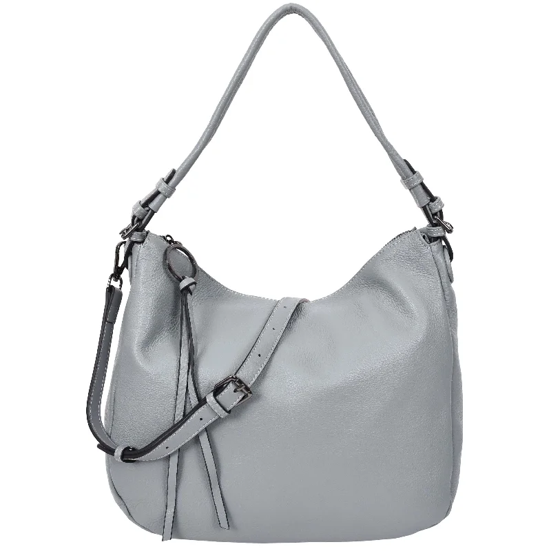 Handbag sponsored post-Womens Real Leather Hobo Style Handbag Diana Blue