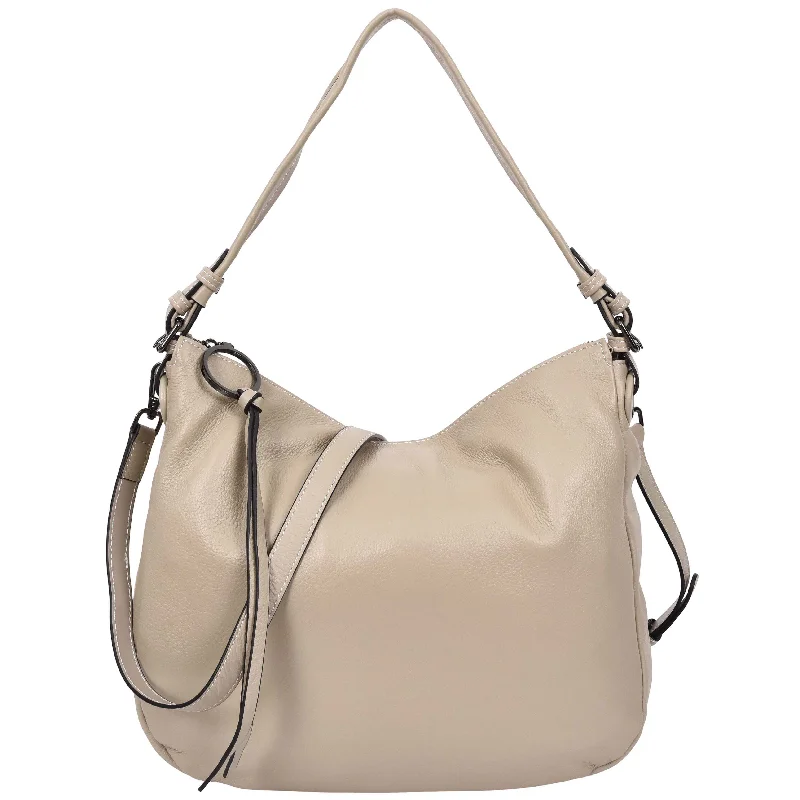 Handbag referral code-Womens Real Leather Hobo Style Handbag Diana Taupe