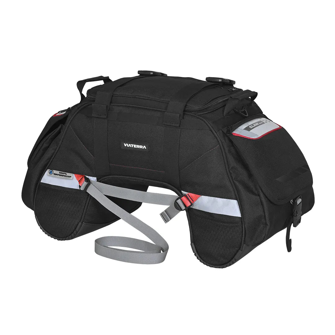 Mini backpack for beach trips-ViaTerra Claw Mini - 100% Waterproof motorcycle tailbag (Universal)