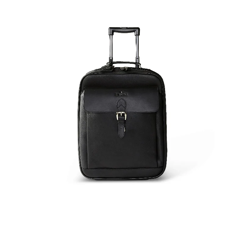 Suitcase for remote travel-18" ROLLING BAG IN LEATHER OR PLATINUM