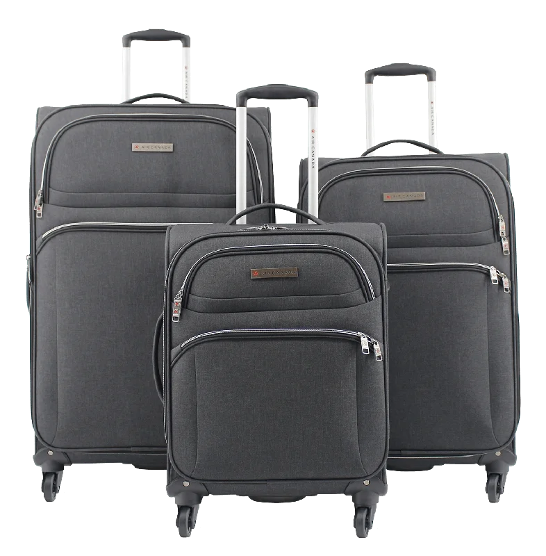 Durable suitcase for women-Air Canada 3-Piece Expandable Spinner Luggage Set