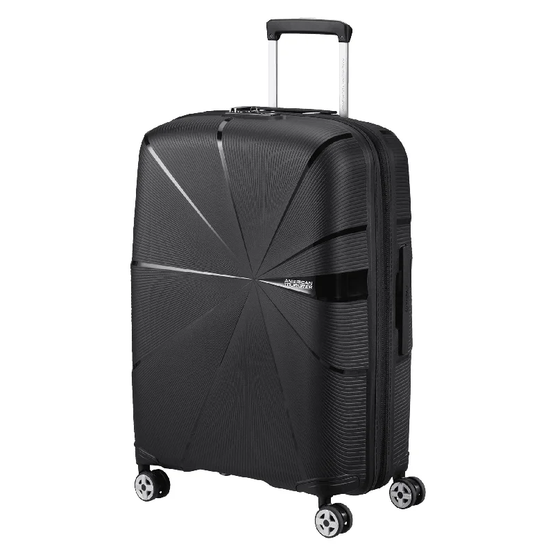 Suitcase for rainy trips-American Tourister StarVibe Spinner Medium Expandable Luggage