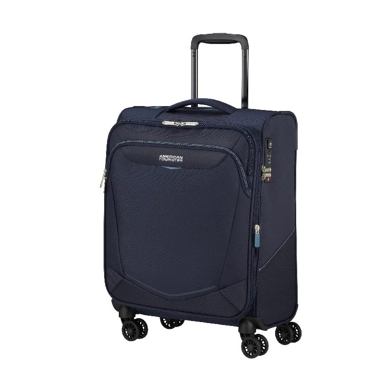 Suitcase with extra pockets-American Tourister Summerride Expandable Spinner Carry-On Luggage