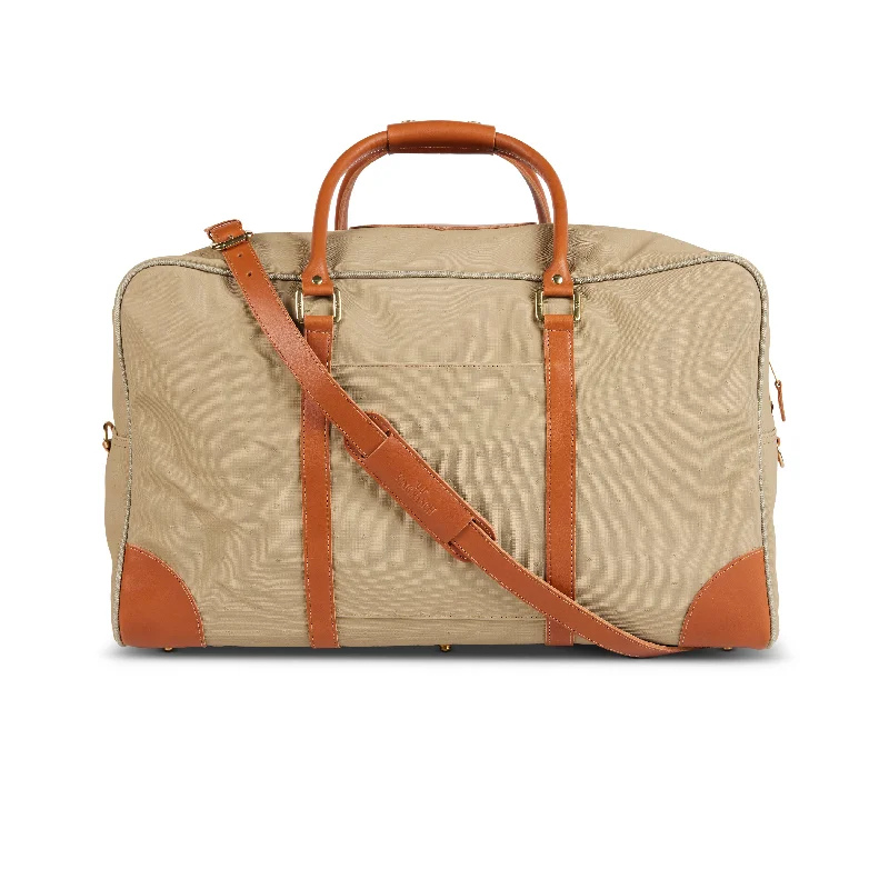 Suitcase with lightweight construction-Canvas Armstrong Safari Tan