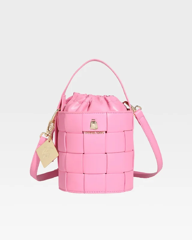 Mini backpack for city tours-Mini Bucket Bag in Baby Pink