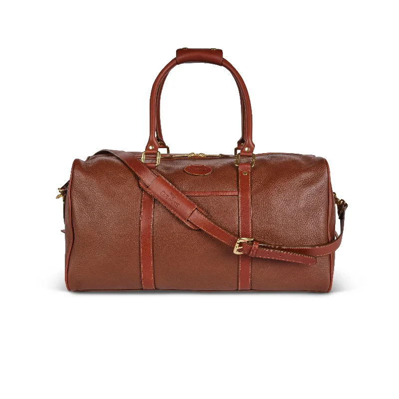 Suitcase for holiday vacations-Leather Compañero Duffle, Chaparral