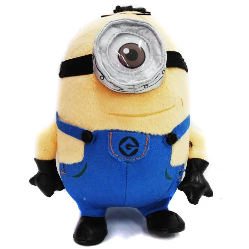 Mini backpack with front zipper-Despicable Me 2 Minion Stuart 7Inch Plush