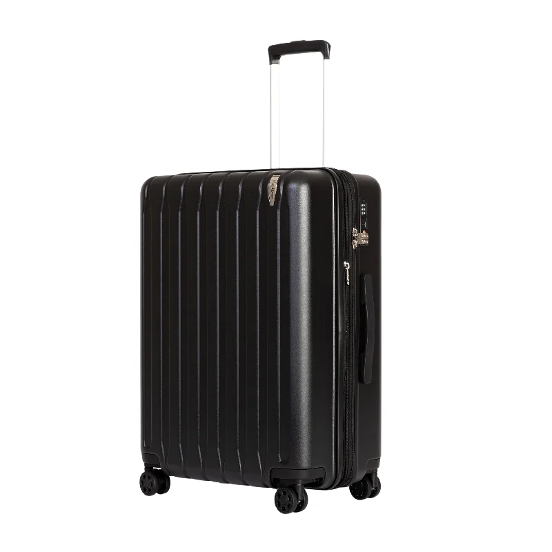 Suitcase with side zippers-Explorer Globetrotter Medium Expandable Polycarbonate Luggage