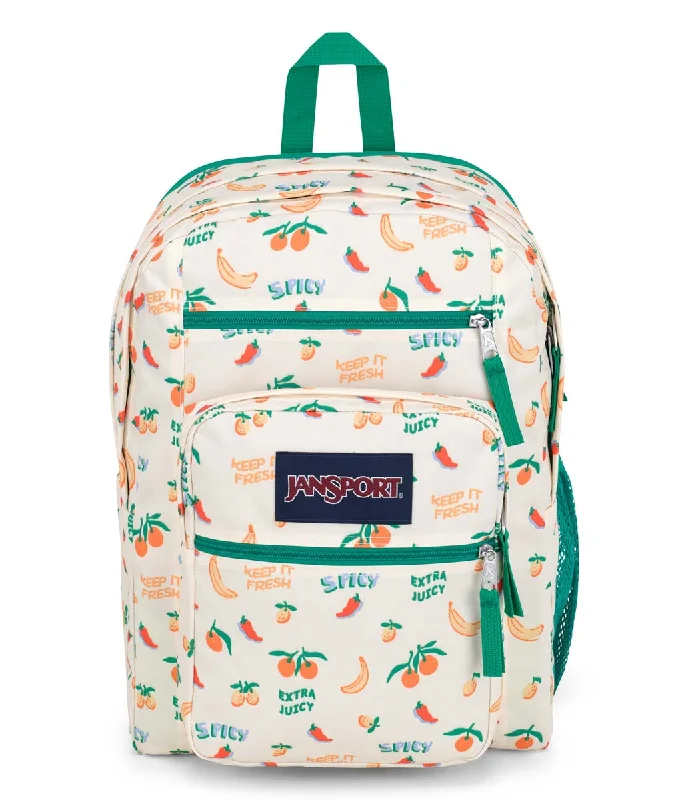 Backpacks with water-resistant straps-JanSport Big Student Backpack - Five a Day Cream