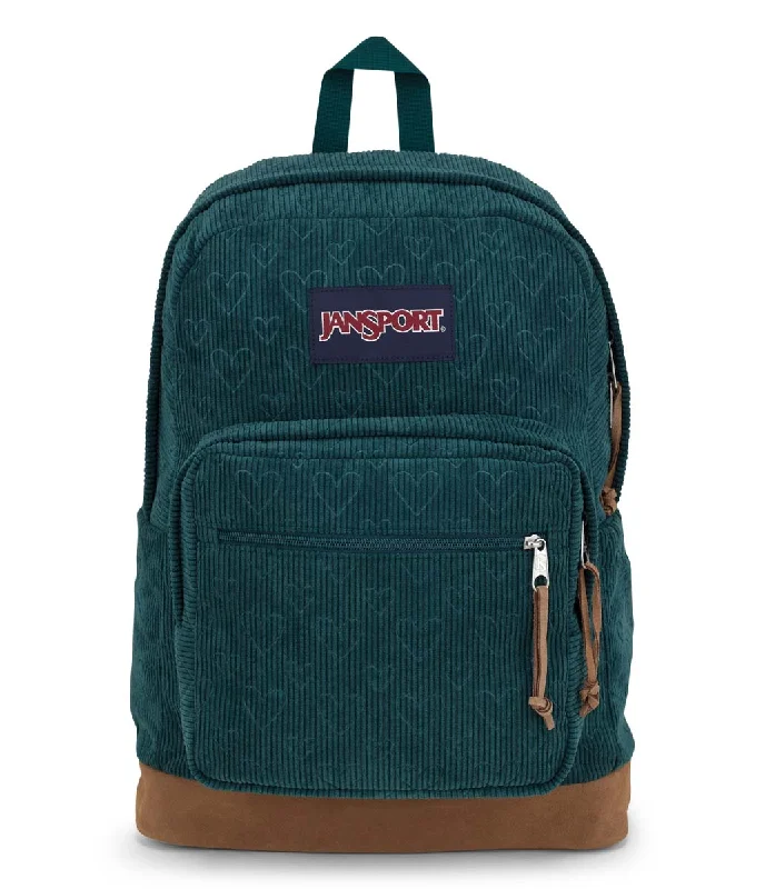 Backpacks for urban commuting-JanSport Right Pack Expressions - Embossed Hearts Green