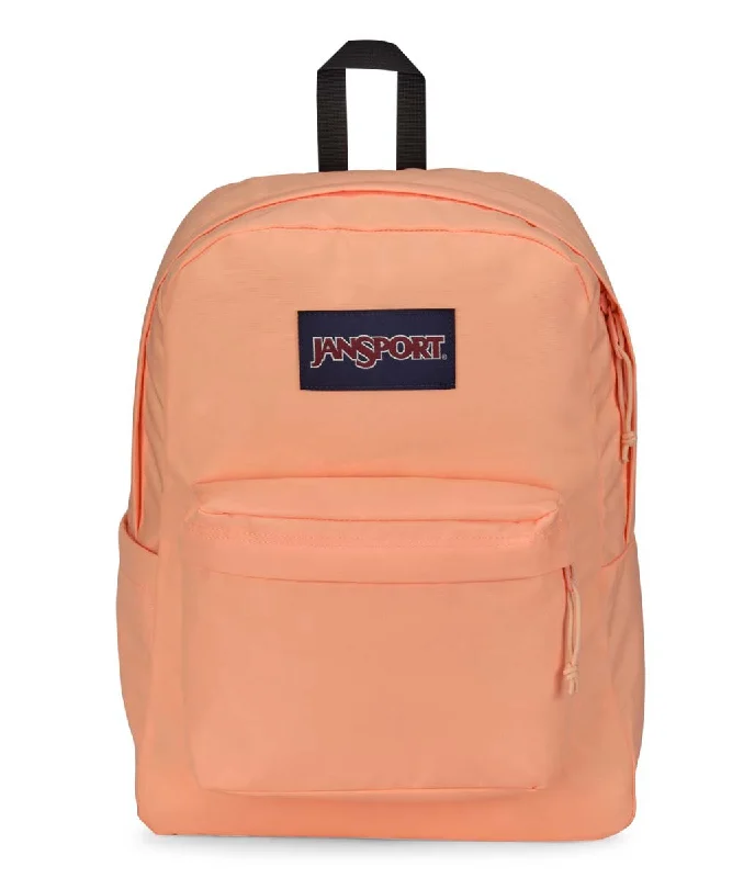 Backpacks for outdoor hiking-JanSport SuperBreak Plus Backpack - Peach Neon